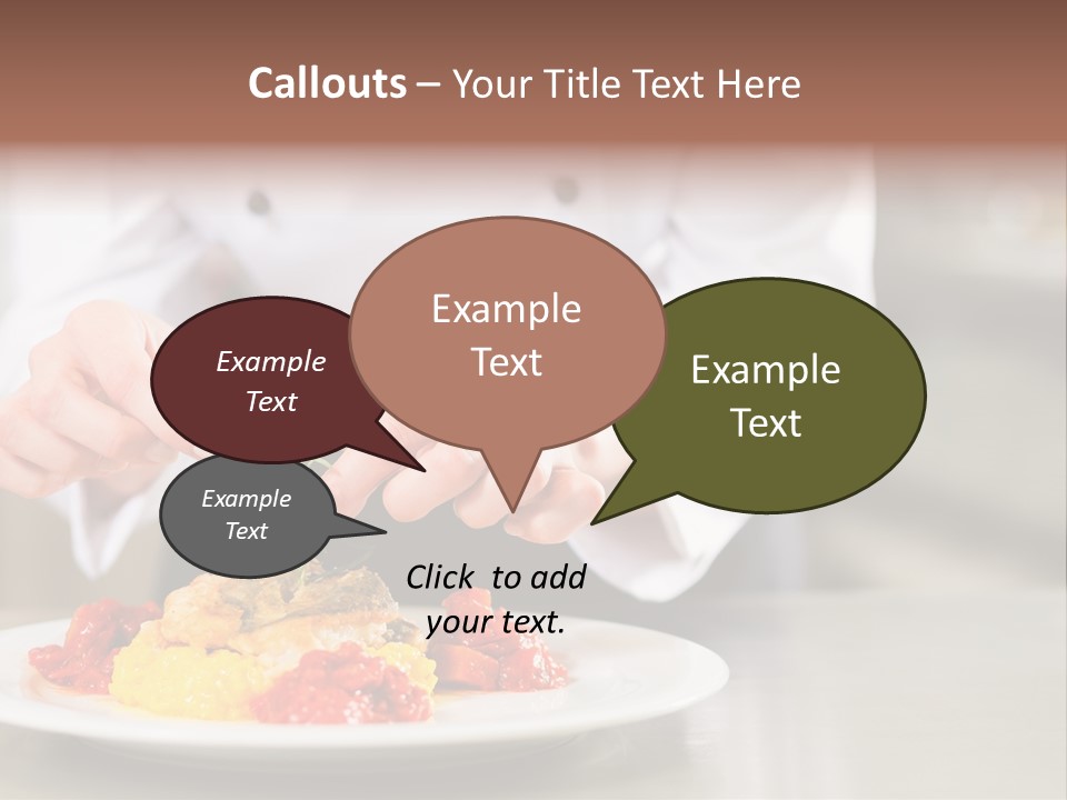 A Person In A Chef's Uniform Preparing Food On A Plate PowerPoint Template