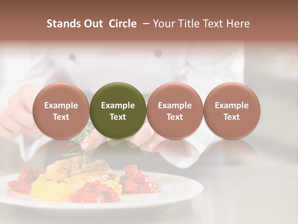 A Person In A Chef's Uniform Preparing Food On A Plate PowerPoint Template