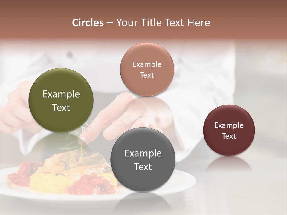 A Person In A Chef's Uniform Preparing Food On A Plate PowerPoint Template