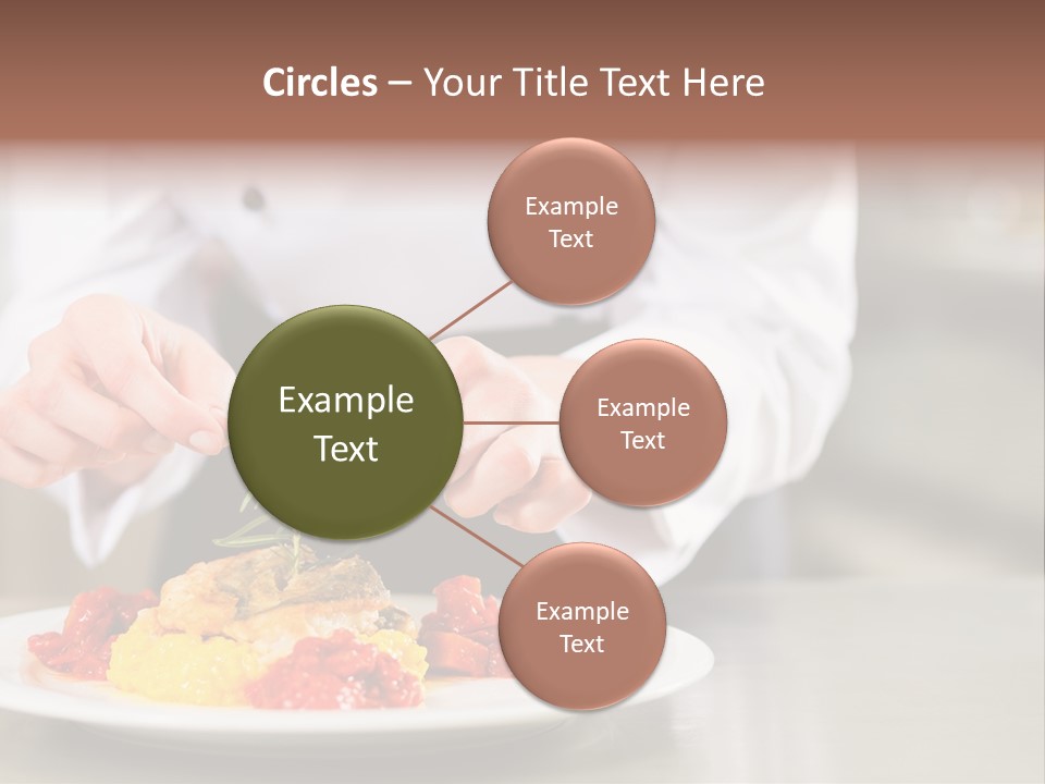 A Person In A Chef's Uniform Preparing Food On A Plate PowerPoint Template