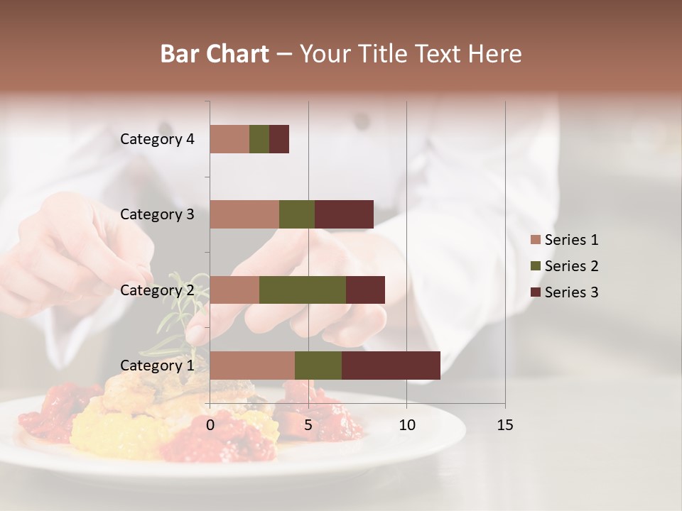 A Person In A Chef's Uniform Preparing Food On A Plate PowerPoint Template