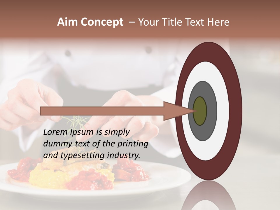 A Person In A Chef's Uniform Preparing Food On A Plate PowerPoint Template