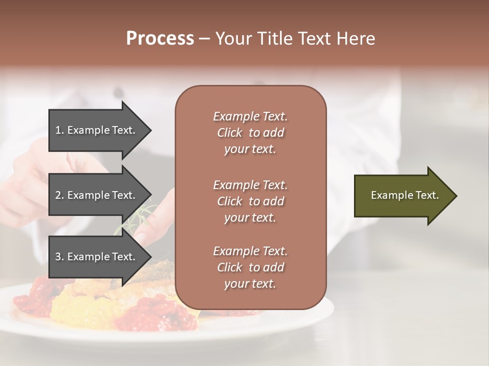 A Person In A Chef's Uniform Preparing Food On A Plate PowerPoint Template
