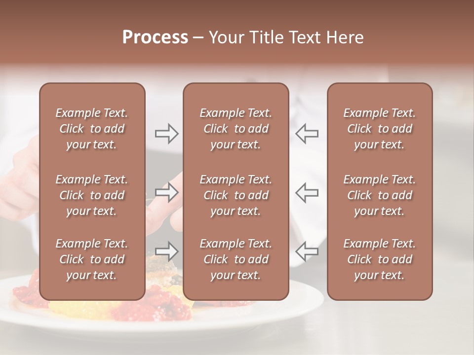 A Person In A Chef's Uniform Preparing Food On A Plate PowerPoint Template