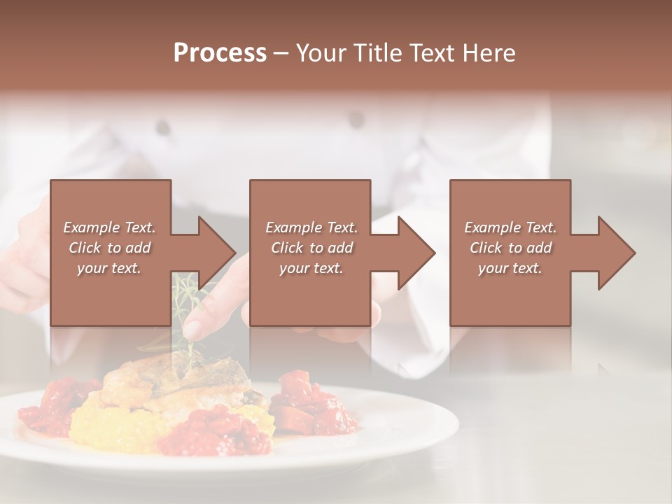 A Person In A Chef's Uniform Preparing Food On A Plate PowerPoint Template