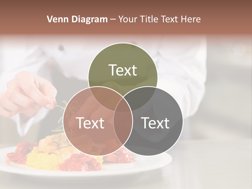A Person In A Chef's Uniform Preparing Food On A Plate PowerPoint Template