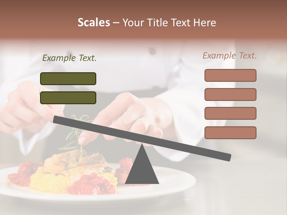 A Person In A Chef's Uniform Preparing Food On A Plate PowerPoint Template