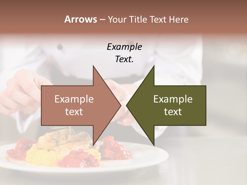 A Person In A Chef's Uniform Preparing Food On A Plate PowerPoint Template