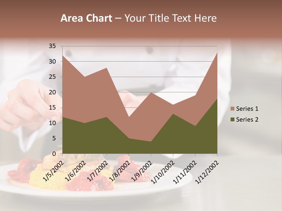 A Person In A Chef's Uniform Preparing Food On A Plate PowerPoint Template