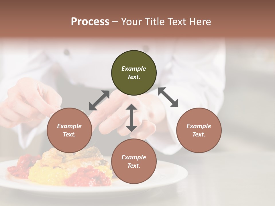 A Person In A Chef's Uniform Preparing Food On A Plate PowerPoint Template