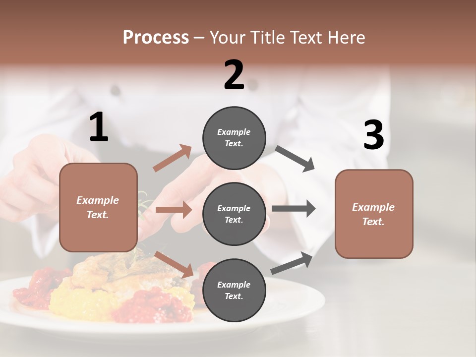 A Person In A Chef's Uniform Preparing Food On A Plate PowerPoint Template