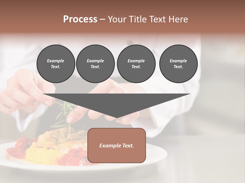 A Person In A Chef's Uniform Preparing Food On A Plate PowerPoint Template