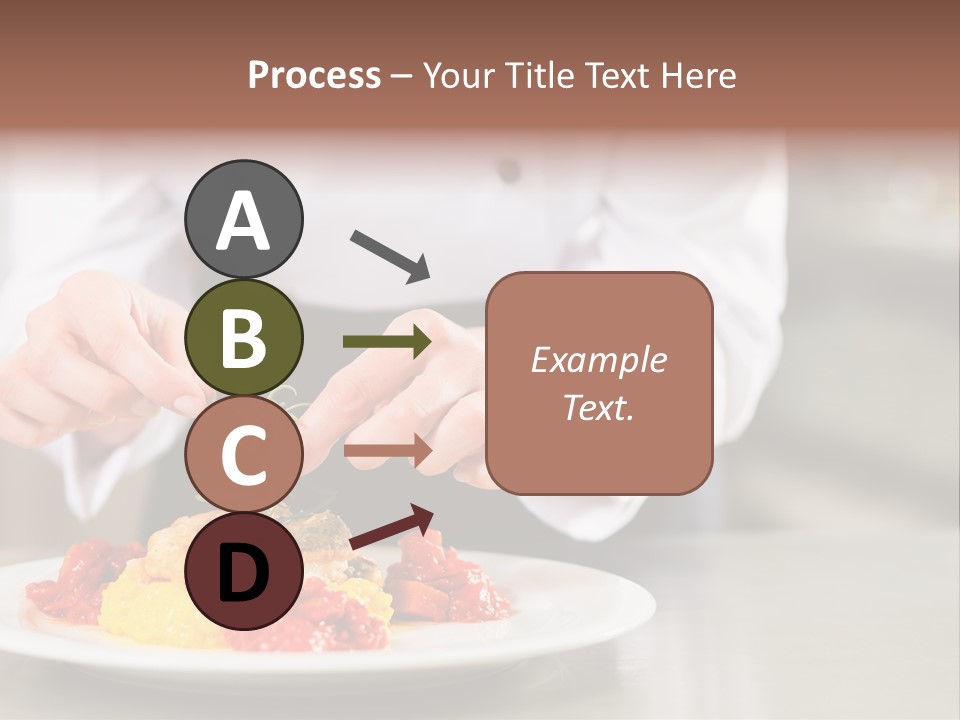 A Person In A Chef's Uniform Preparing Food On A Plate PowerPoint Template