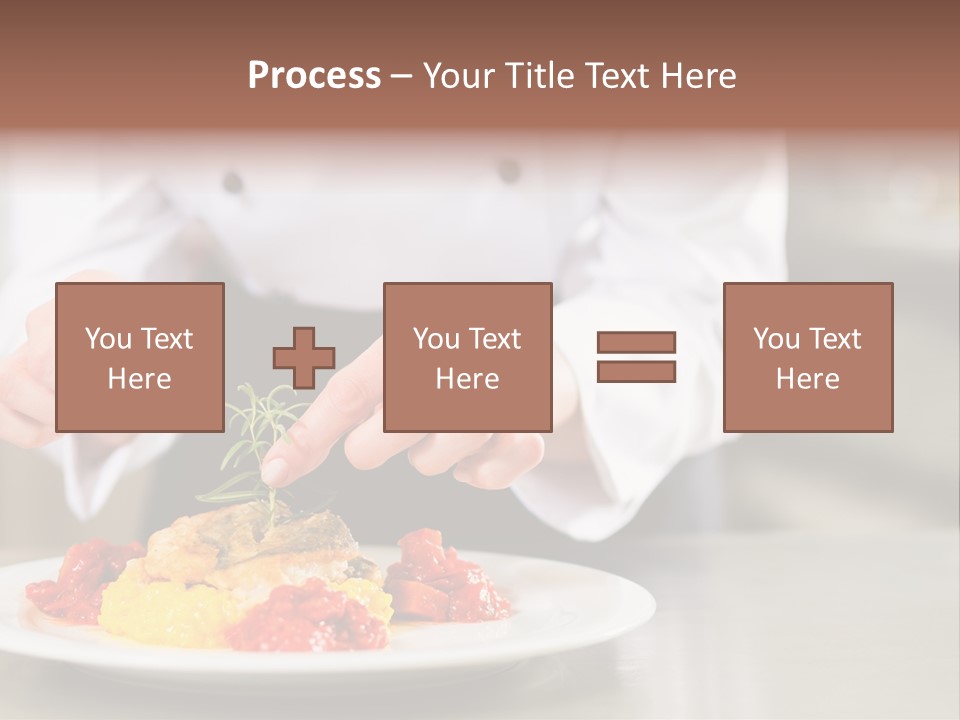 A Person In A Chef's Uniform Preparing Food On A Plate PowerPoint Template