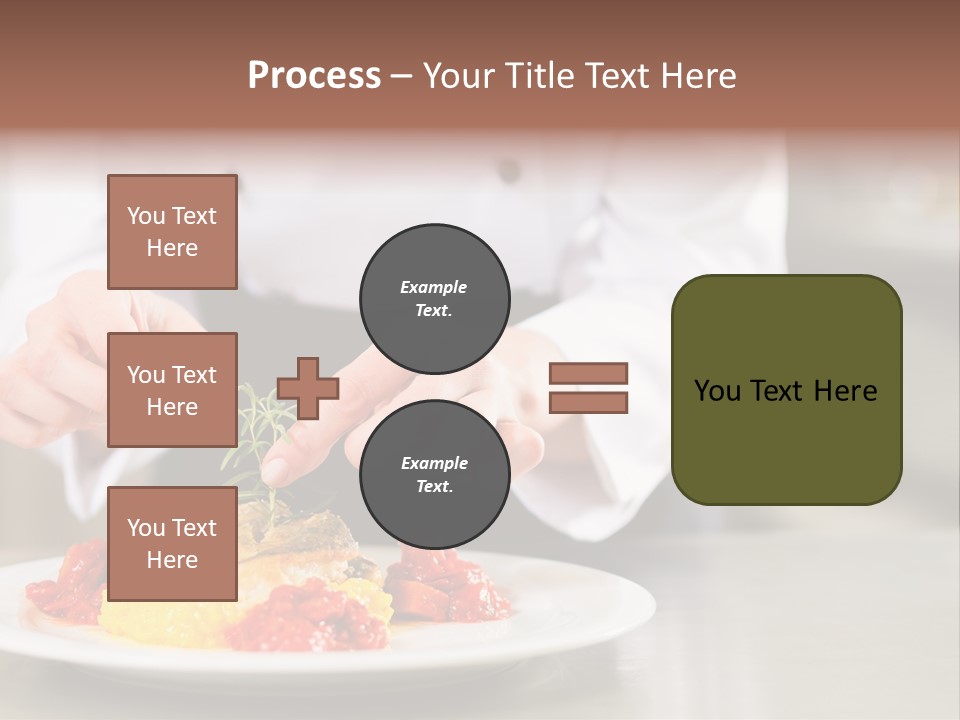 A Person In A Chef's Uniform Preparing Food On A Plate PowerPoint Template