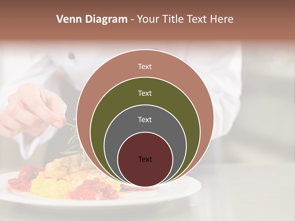 A Person In A Chef's Uniform Preparing Food On A Plate PowerPoint Template