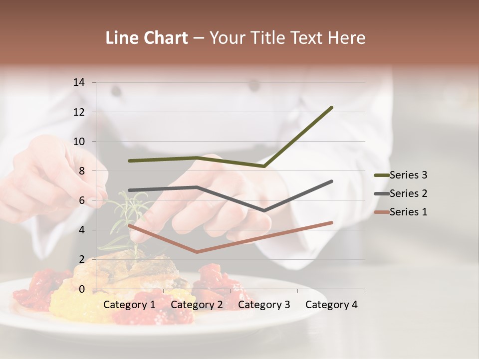 A Person In A Chef's Uniform Preparing Food On A Plate PowerPoint Template
