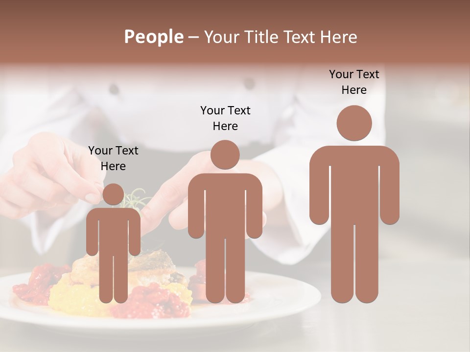 A Person In A Chef's Uniform Preparing Food On A Plate PowerPoint Template