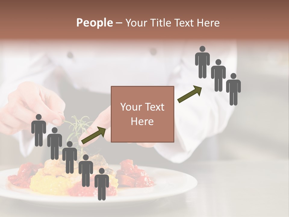 A Person In A Chef's Uniform Preparing Food On A Plate PowerPoint Template