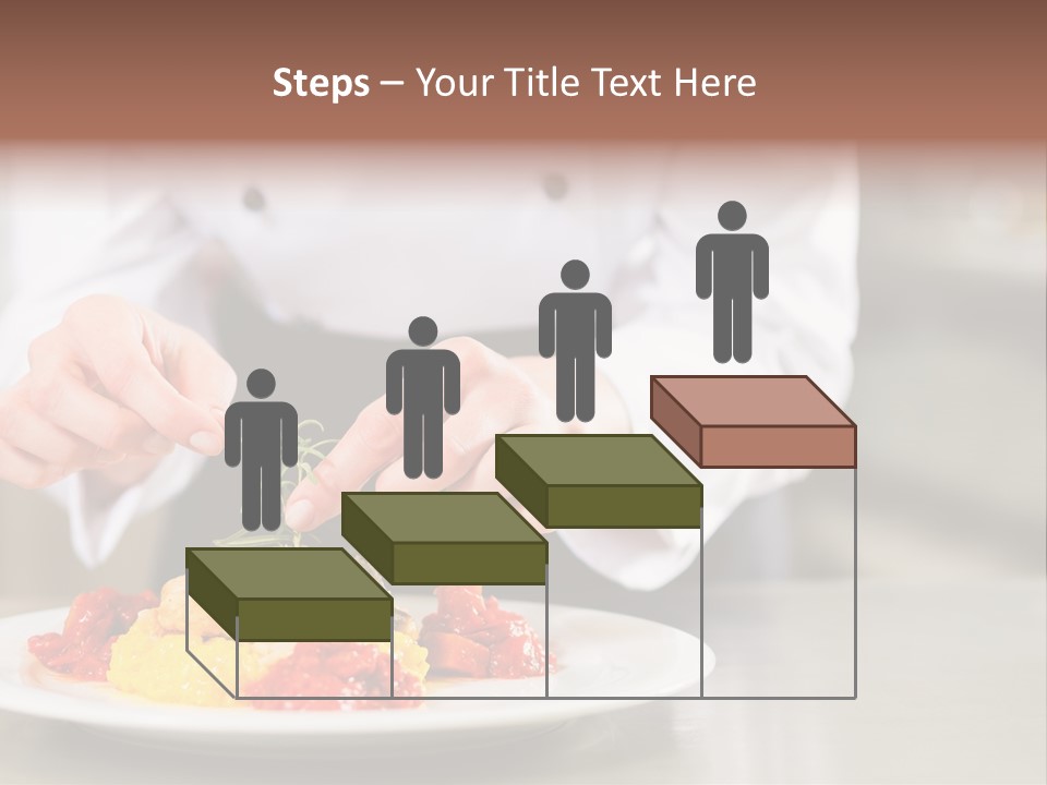 A Person In A Chef's Uniform Preparing Food On A Plate PowerPoint Template