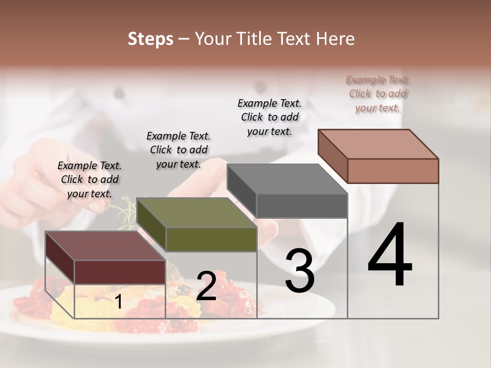 A Person In A Chef's Uniform Preparing Food On A Plate PowerPoint Template