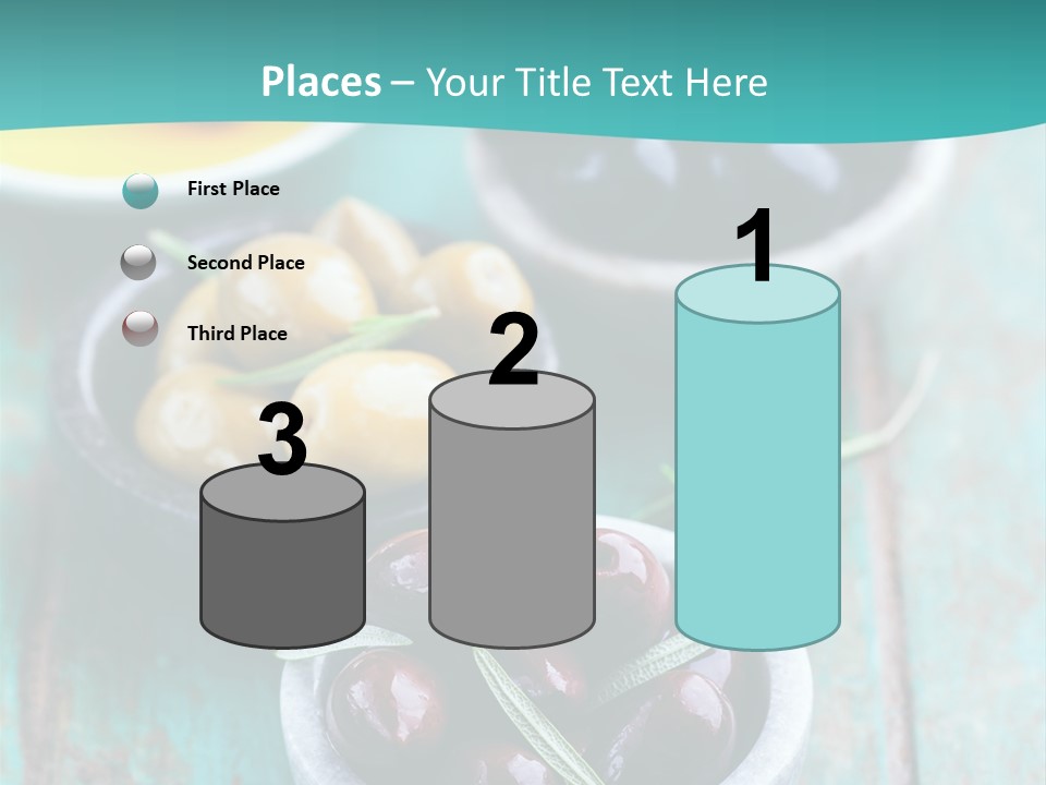 Fruits Greek Olives Appetizer PowerPoint Template