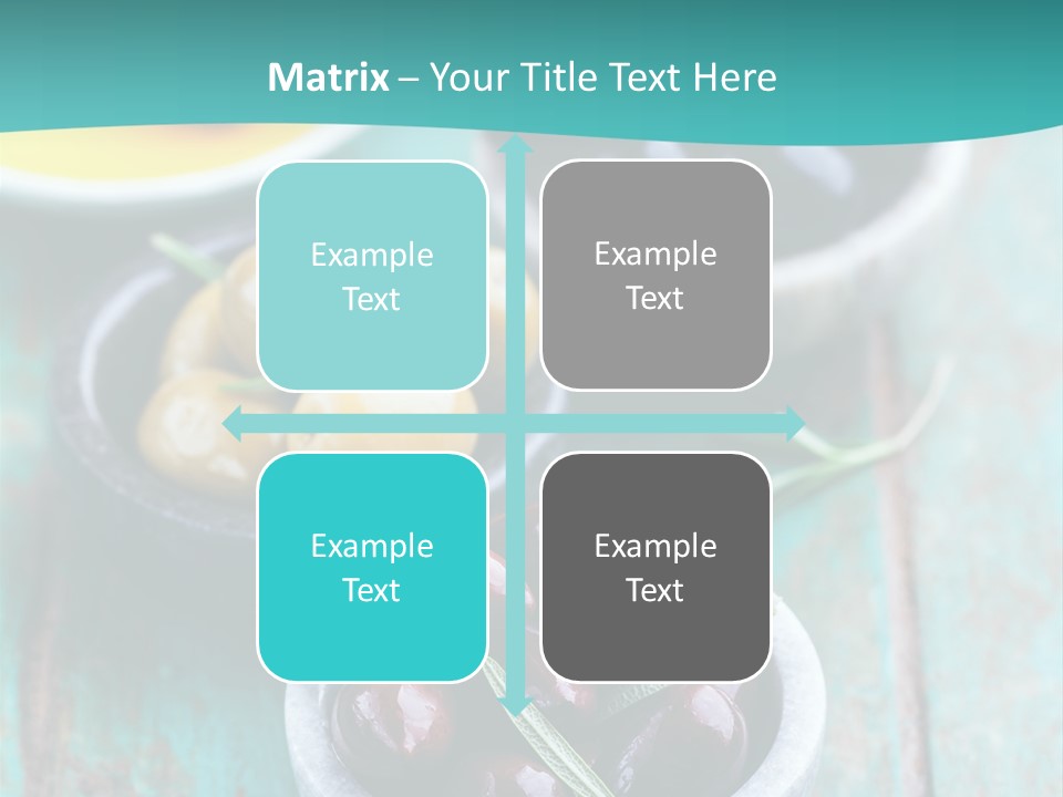 Fruits Greek Olives Appetizer PowerPoint Template