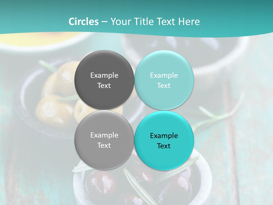Fruits Greek Olives Appetizer PowerPoint Template