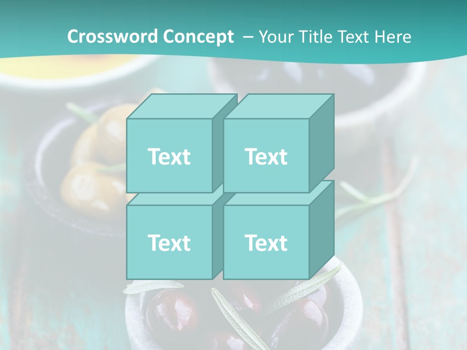 Fruits Greek Olives Appetizer PowerPoint Template