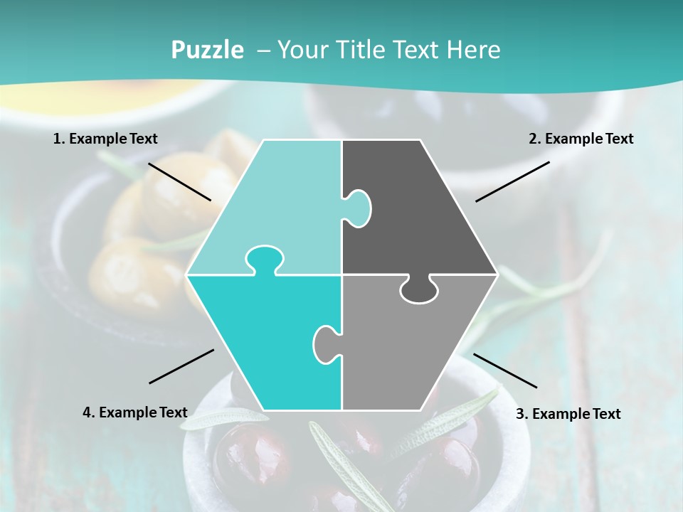 Fruits Greek Olives Appetizer PowerPoint Template