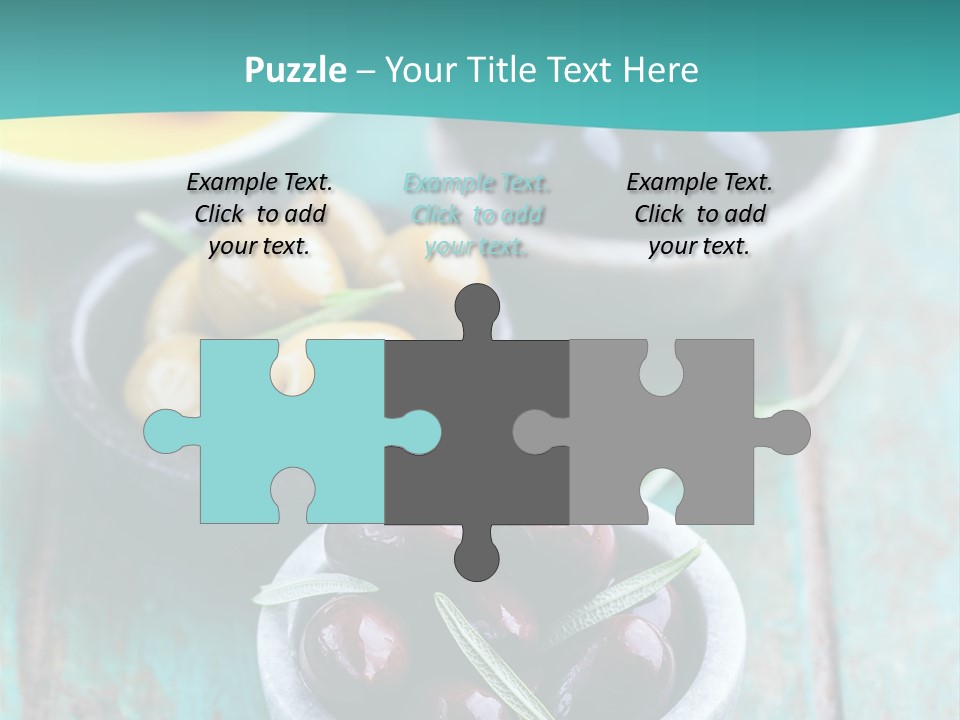 Fruits Greek Olives Appetizer PowerPoint Template