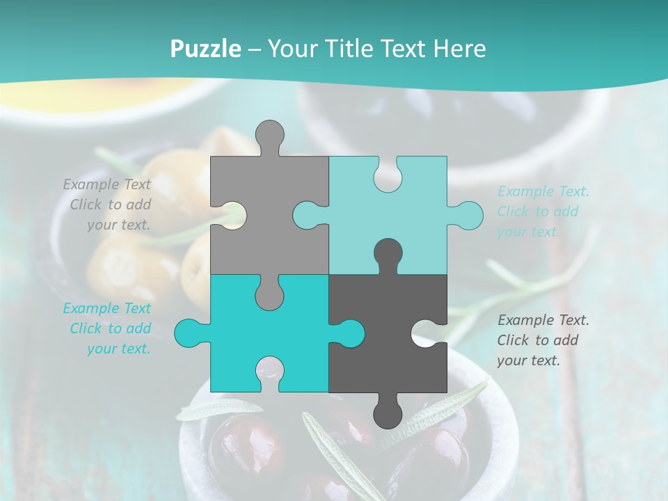 Fruits Greek Olives Appetizer PowerPoint Template