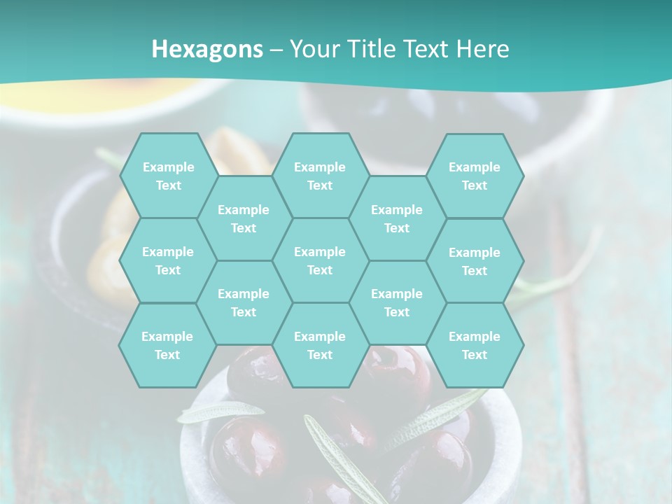 Fruits Greek Olives Appetizer PowerPoint Template