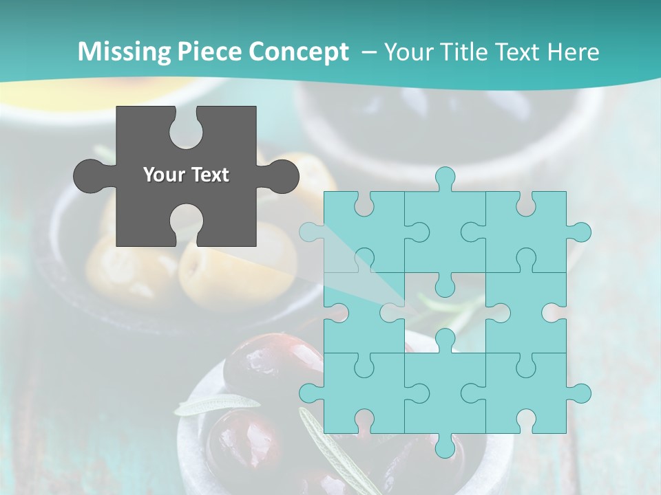 Fruits Greek Olives Appetizer PowerPoint Template