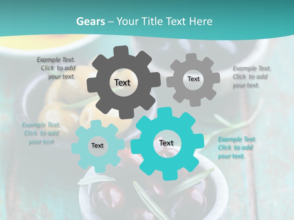 Fruits Greek Olives Appetizer PowerPoint Template