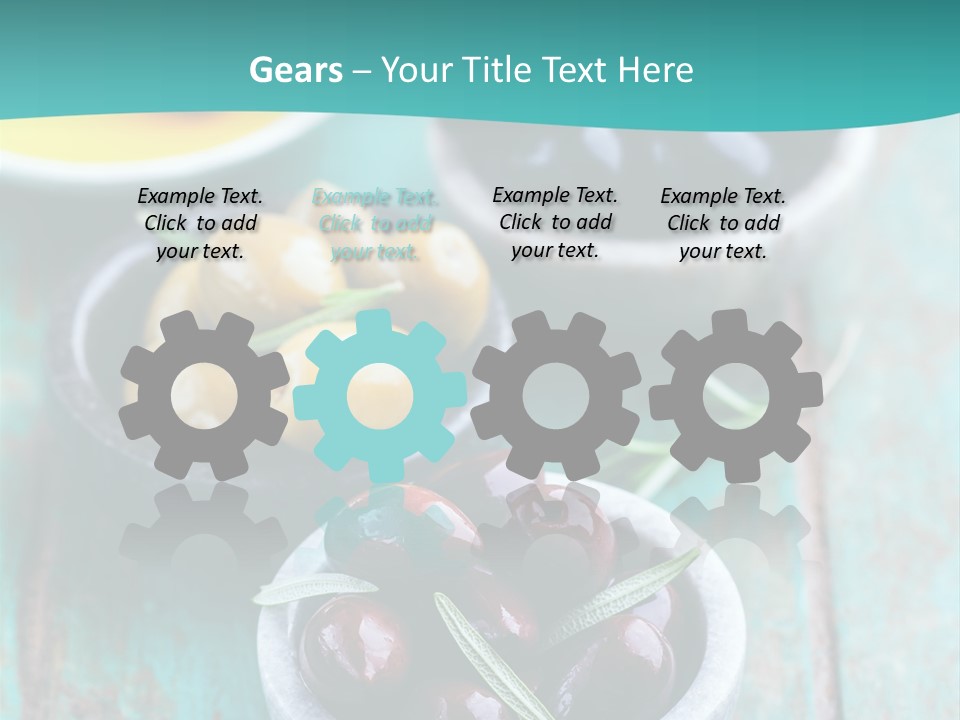 Fruits Greek Olives Appetizer PowerPoint Template