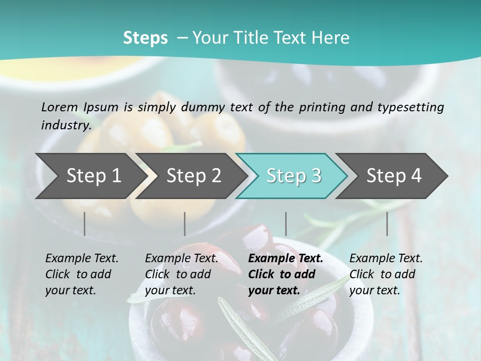 Fruits Greek Olives Appetizer PowerPoint Template