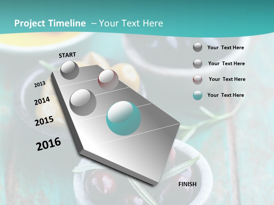 Fruits Greek Olives Appetizer PowerPoint Template