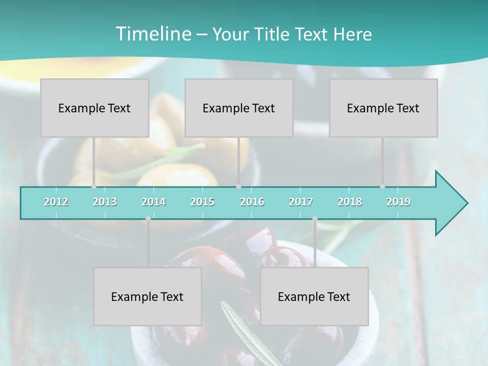 Fruits Greek Olives Appetizer PowerPoint Template