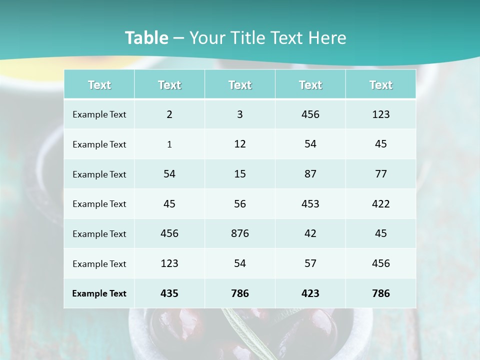Fruits Greek Olives Appetizer PowerPoint Template