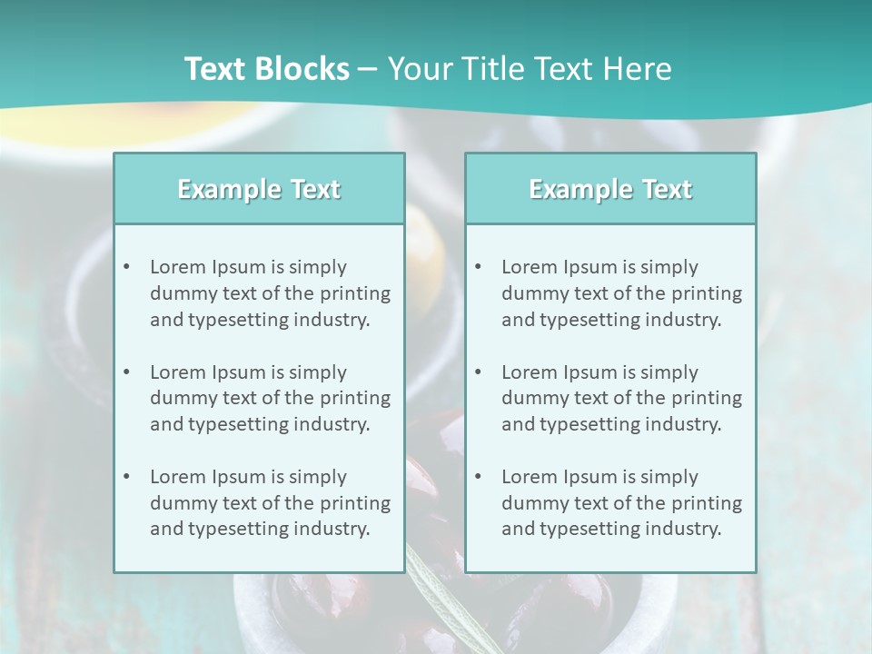 Fruits Greek Olives Appetizer PowerPoint Template