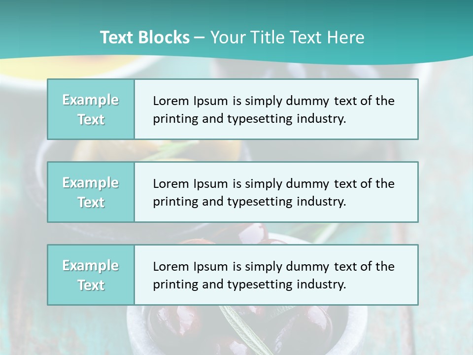 Fruits Greek Olives Appetizer PowerPoint Template