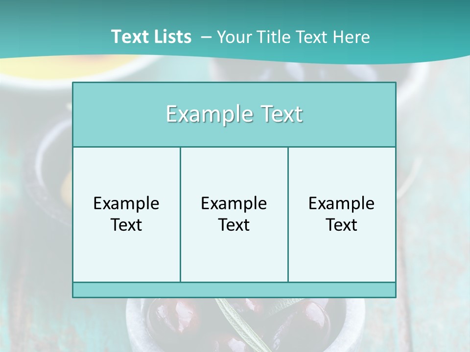 Fruits Greek Olives Appetizer PowerPoint Template