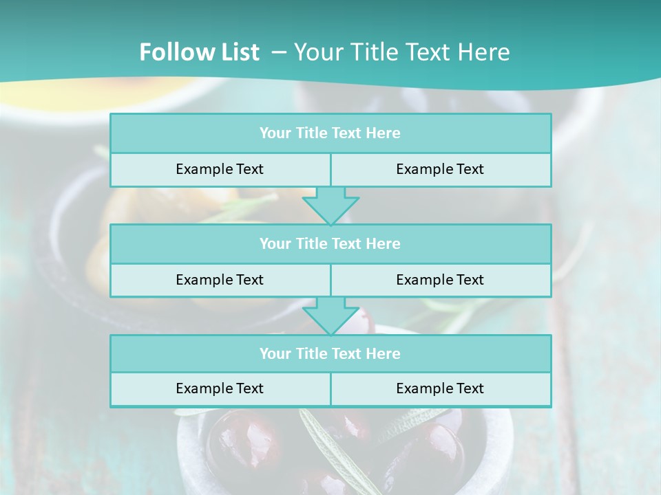 Fruits Greek Olives Appetizer PowerPoint Template
