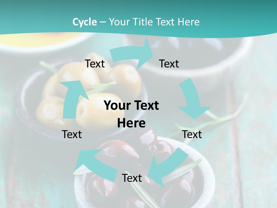 Fruits Greek Olives Appetizer PowerPoint Template