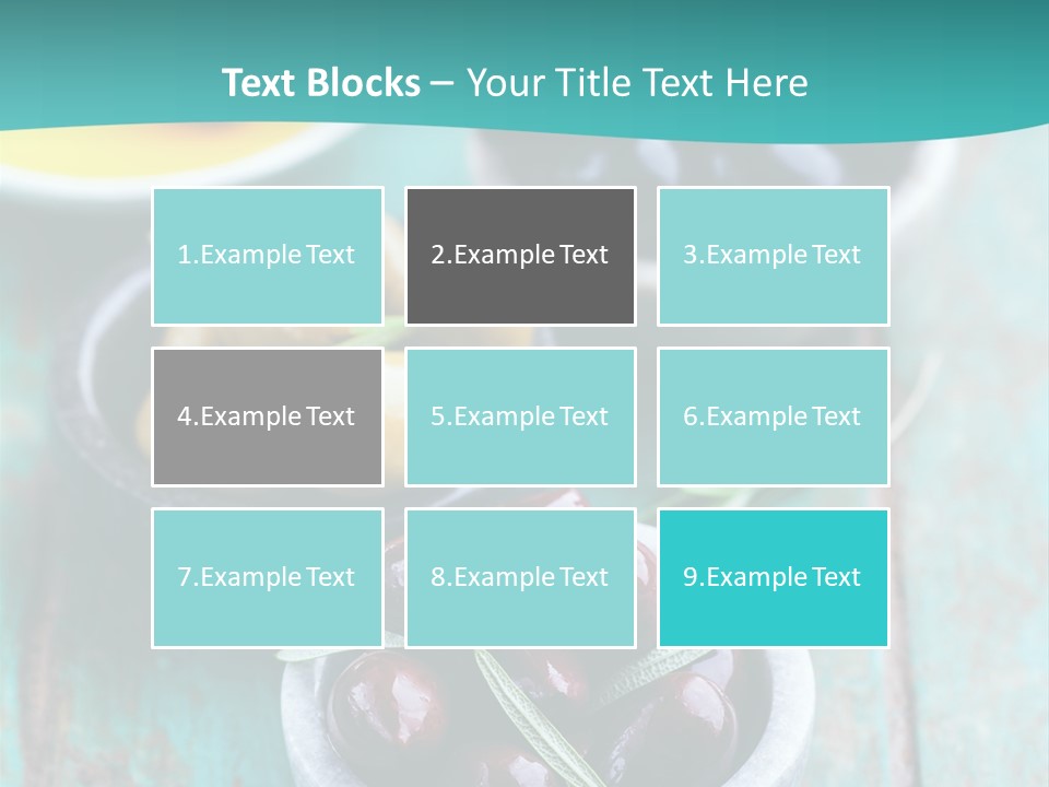 Fruits Greek Olives Appetizer PowerPoint Template