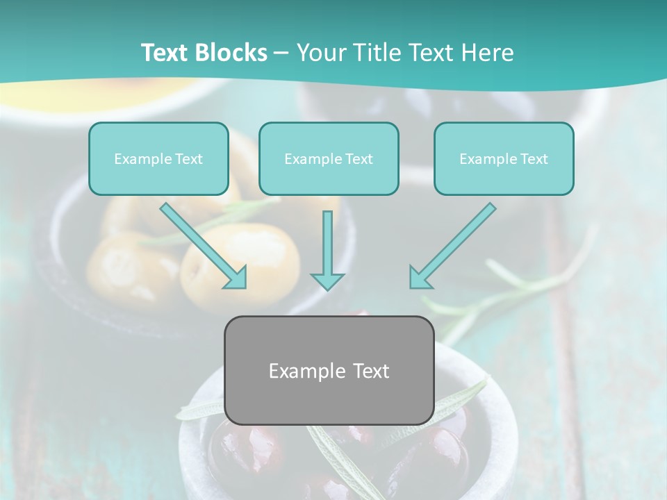 Fruits Greek Olives Appetizer PowerPoint Template