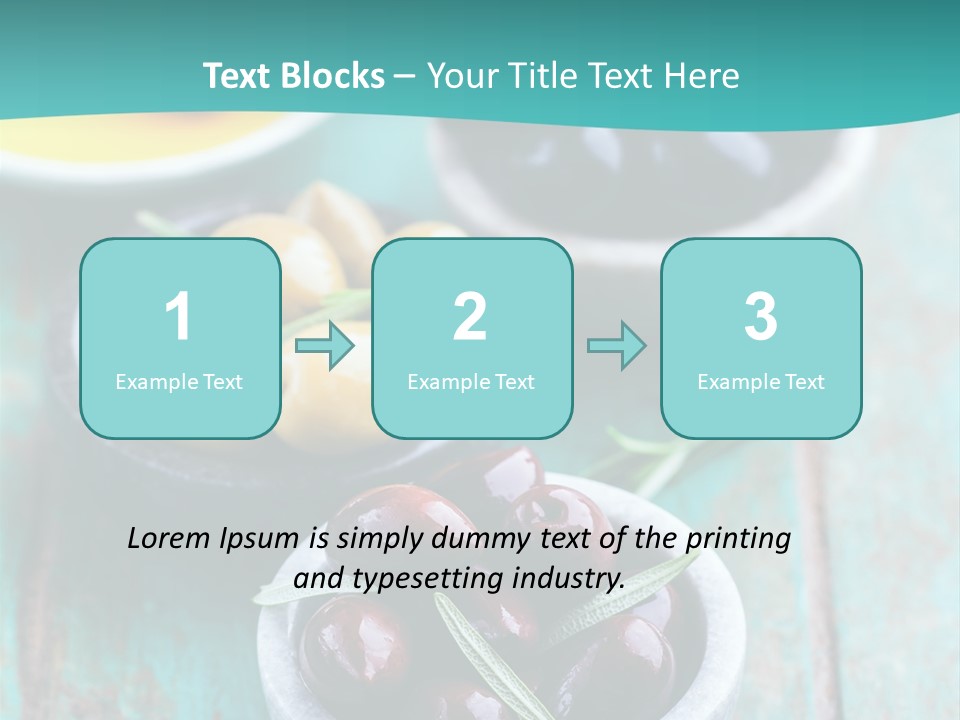 Fruits Greek Olives Appetizer PowerPoint Template