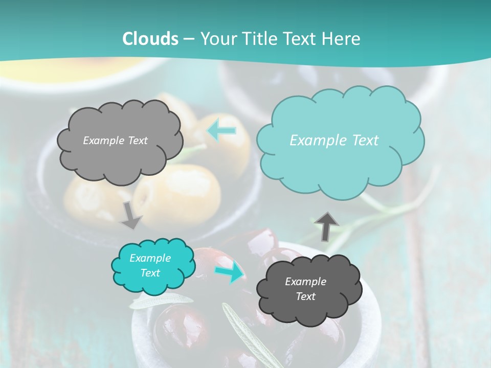 Fruits Greek Olives Appetizer PowerPoint Template