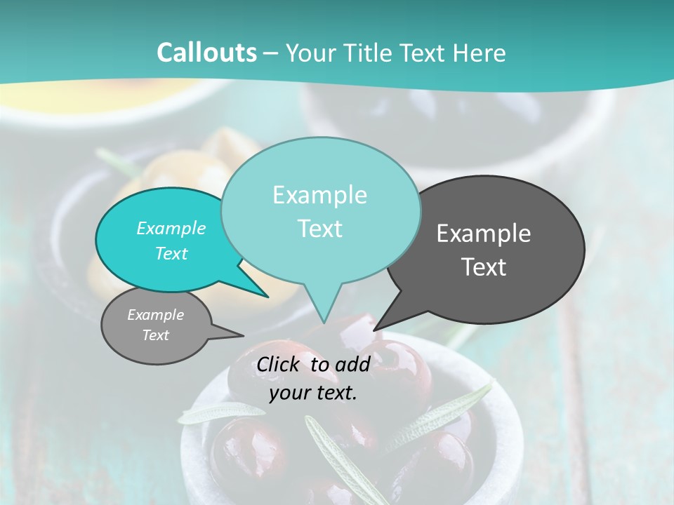 Fruits Greek Olives Appetizer PowerPoint Template